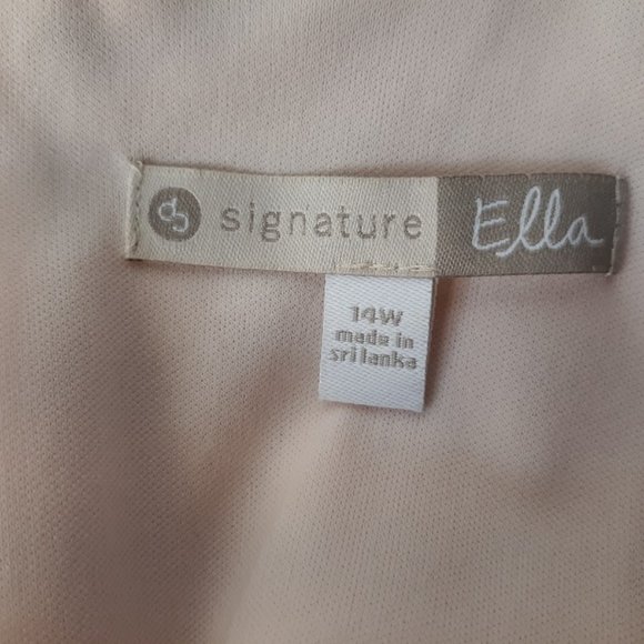 Signature ELLA Floral Dress Women's 14W EUC Chiffon Flowy Lined Special Occasion - Picture 9 of 12